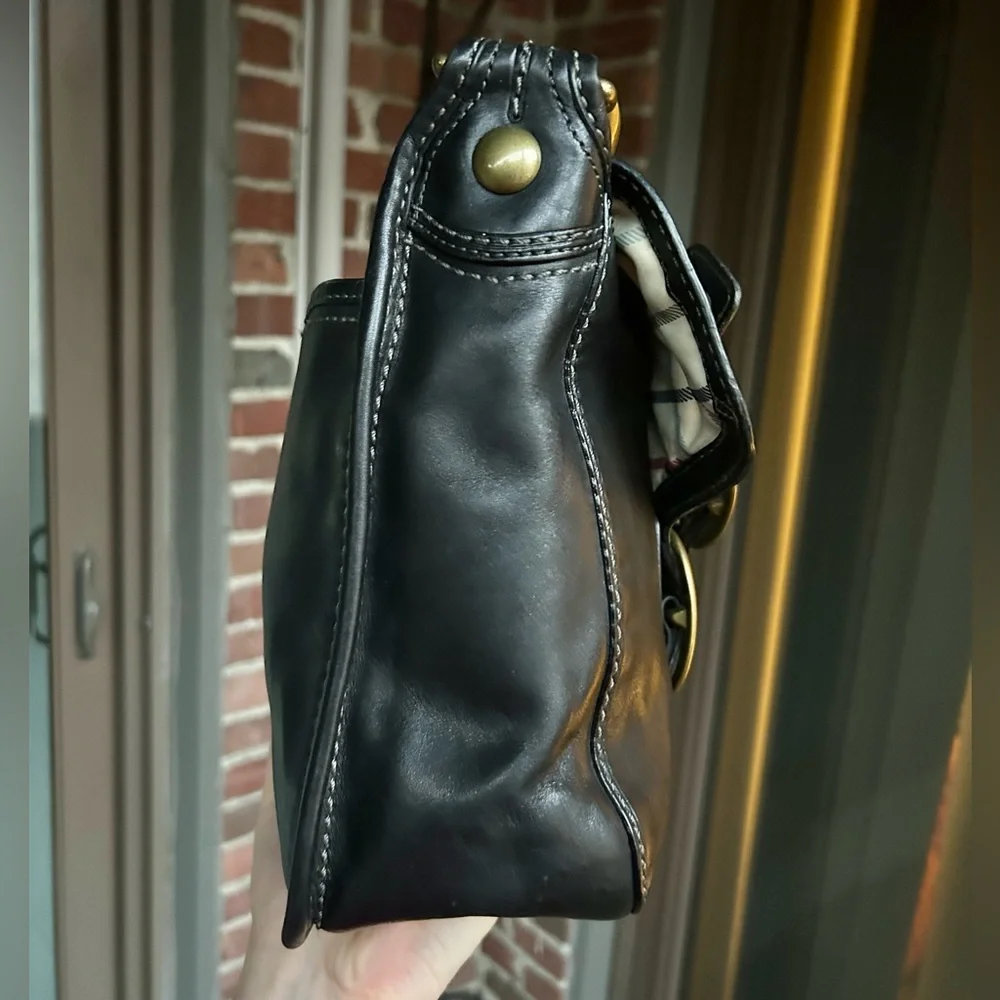 Vintage Coach Y2k Bleeker buckle flap shoulder bag black 11419 retro legacy - Picture 3 of 11